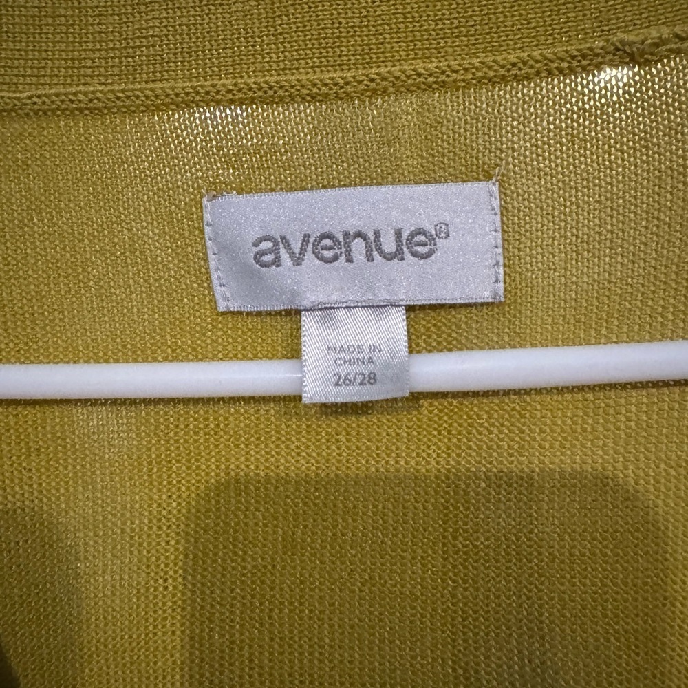 Avenue Yellow Knit Cardigan Sweater - Picture 5 of 6